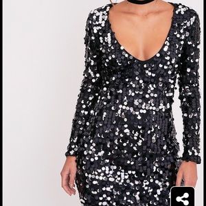 Sequin long sleeve dress